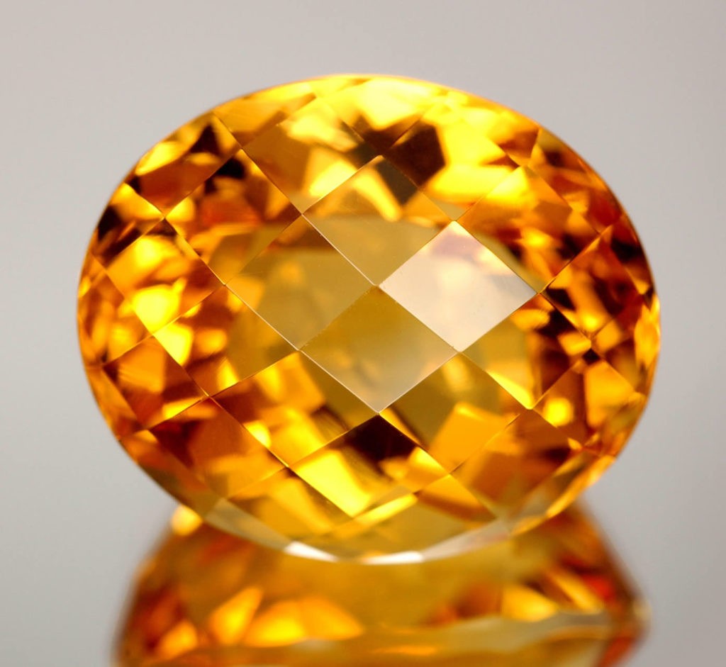 Topaz shining and sparkling in its semi precious state